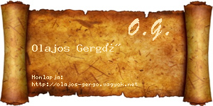 Olajos Gergő névjegykártya