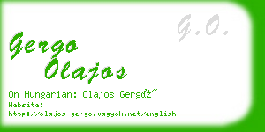 gergo olajos business card